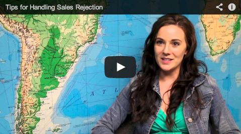 Picture of youtube video on handling sales rejection