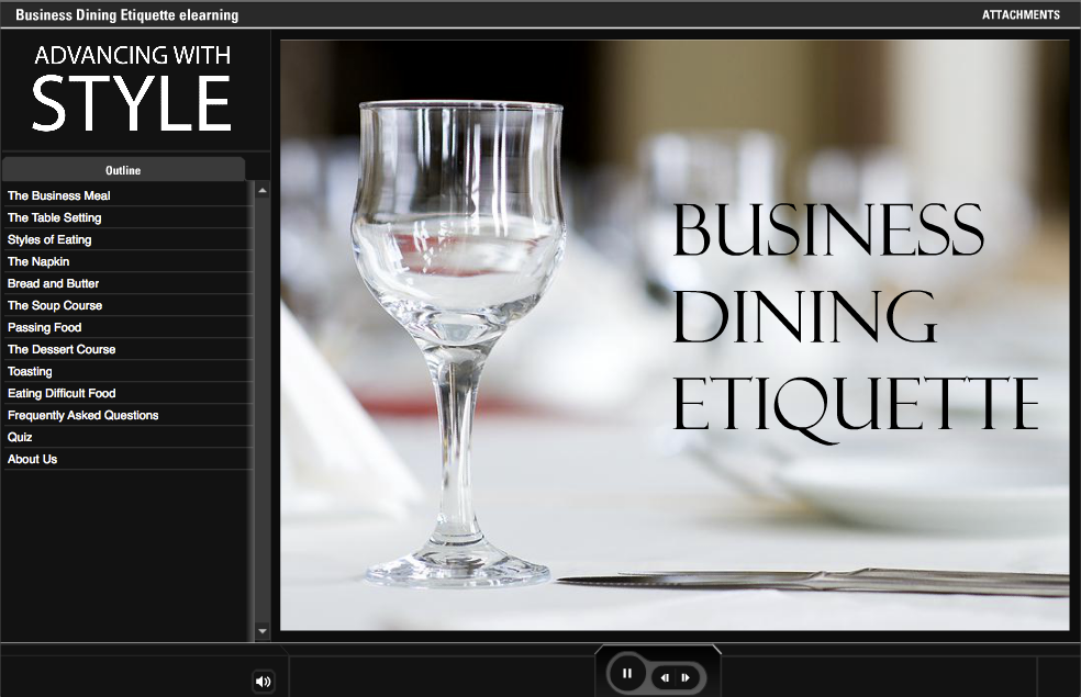 Business Dining Etiquette by Advancing With Style