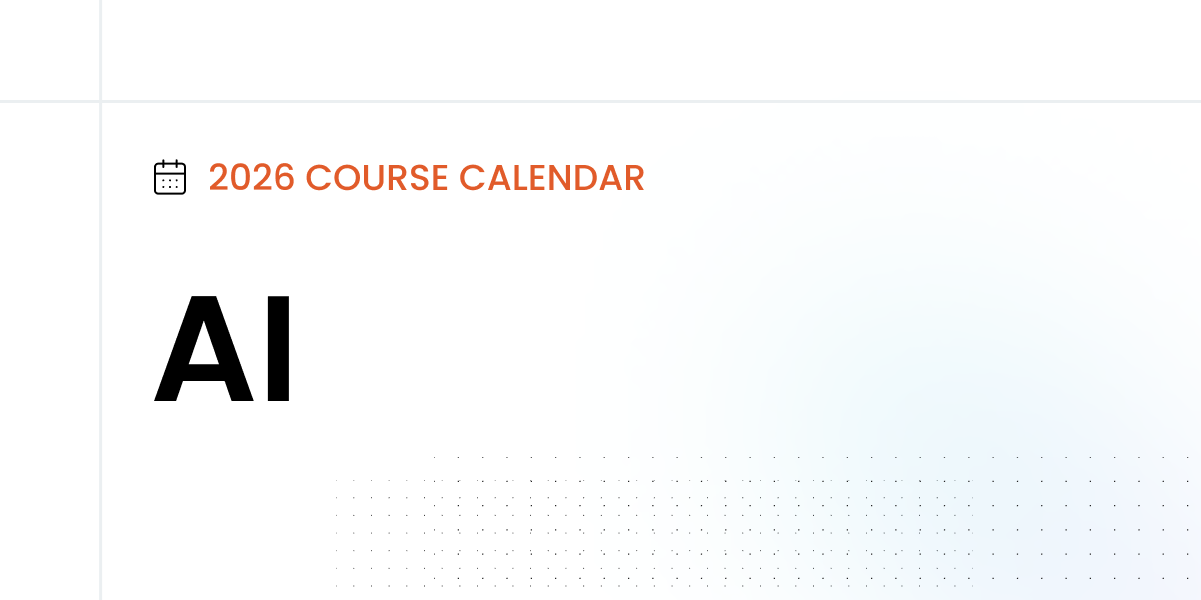 2026 AI Course Calendar