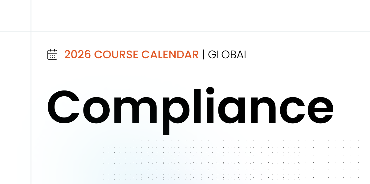 2026 Global Compliance Course Calendar