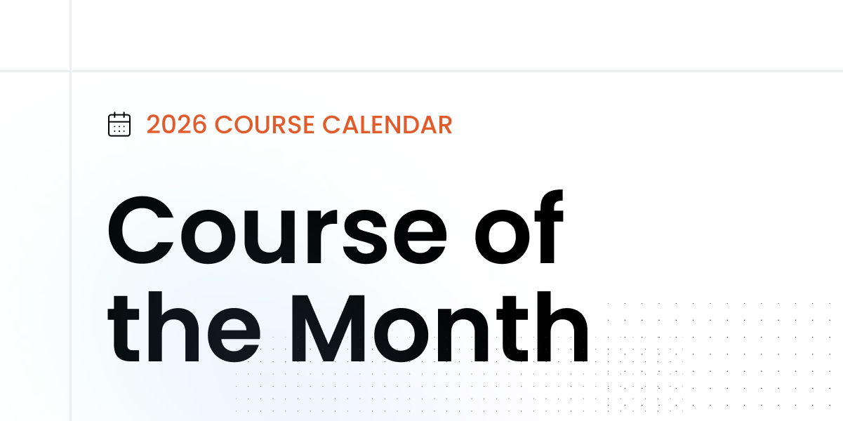 2026 Course of the Month Calendar